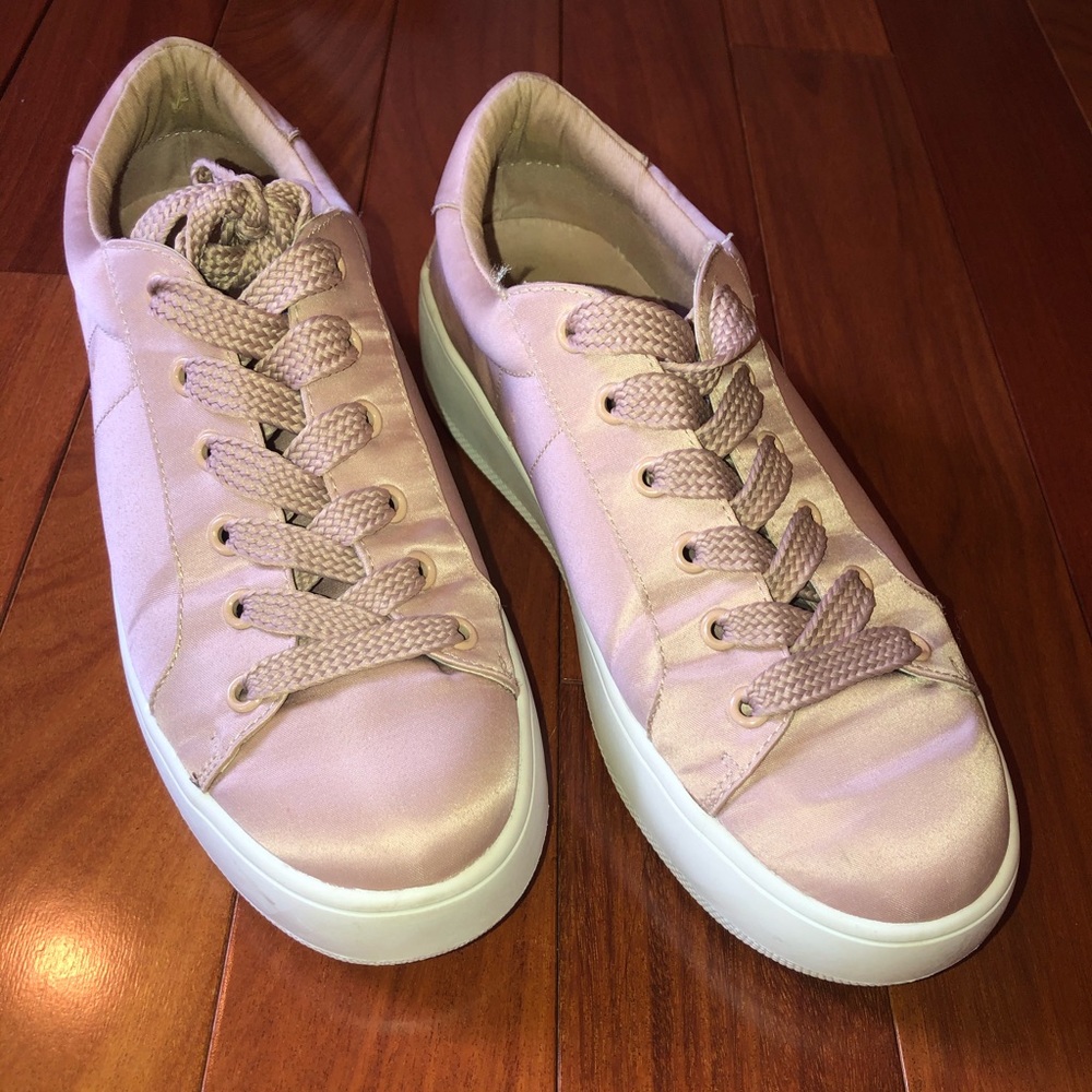 Pink Satin Steve Madden Sneakers